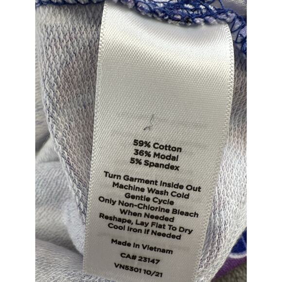 NWT T by Talbots Cotton Blend Terry Dress Blue Floral Print L Petite Spring - Picture 11 of 11